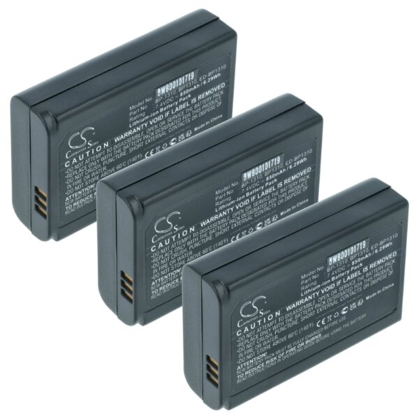 3x Baterias vhbw para Samsung NX5, NX10, NX11, NX20, NX100 - 1000mAh, 7.2V