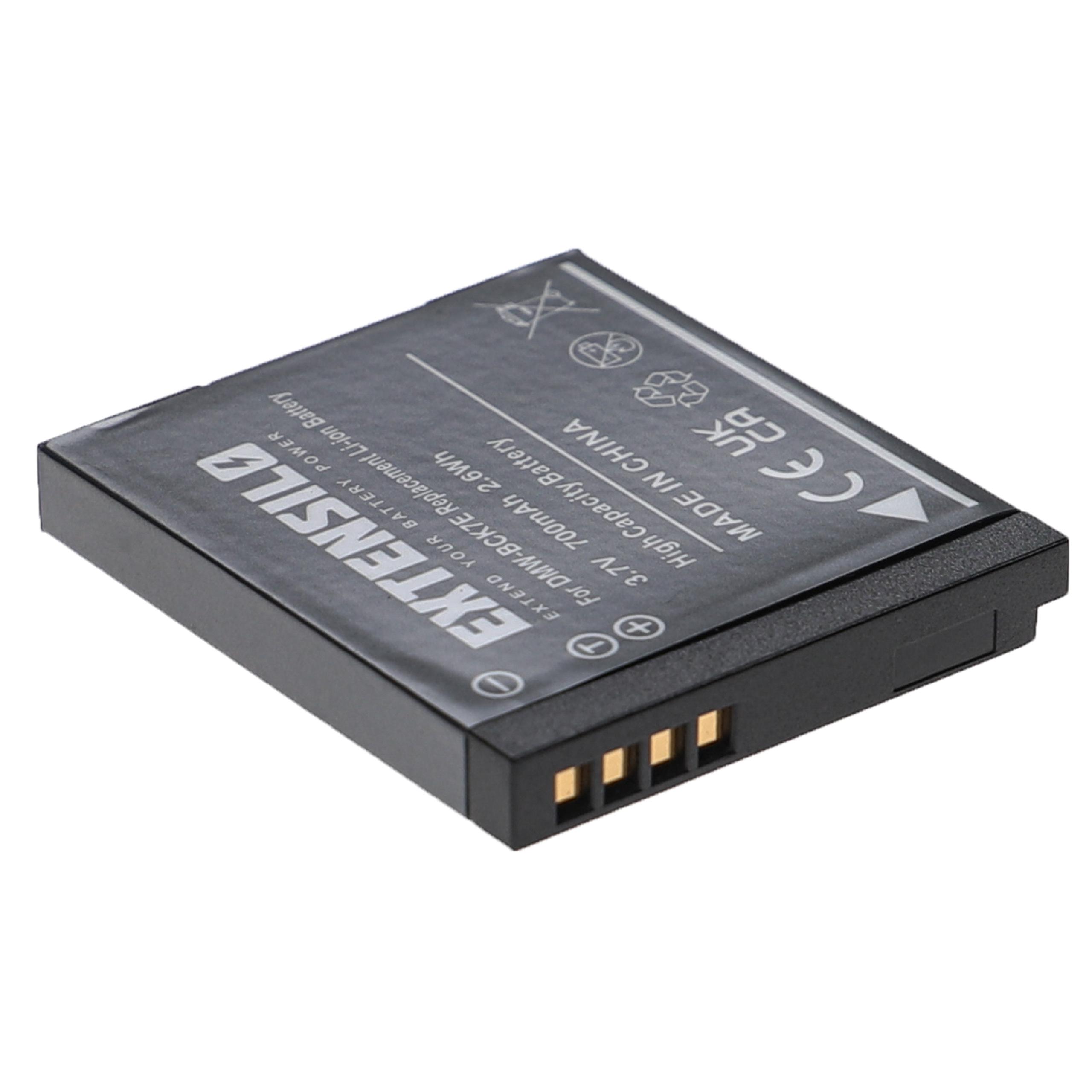 3x Bateria EXTENSILO para Panasonic Lumix DMC-FH2, DMC-FS16, DMC-FX77 - 700mAh - Image 3