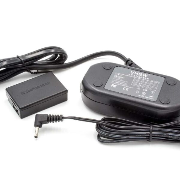 Carregador de Corrente vhbw ACK-E17 com Acoplador DC para Câmaras Canon - 2 m, 7.4V