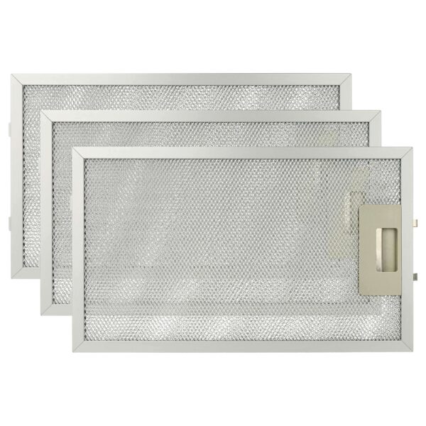 3x Filtro de Gordura Metal Longa Duração vhbw - Substitui AEG 50253591007, 4055101697
