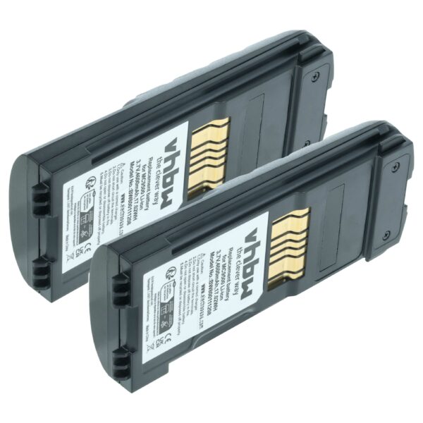 2x Bateria vhbw para Symbol Barcode Scanner - 4600 mAh 3.7 V (Substitui 82-111636-01, BTRY-MC95IABA0)