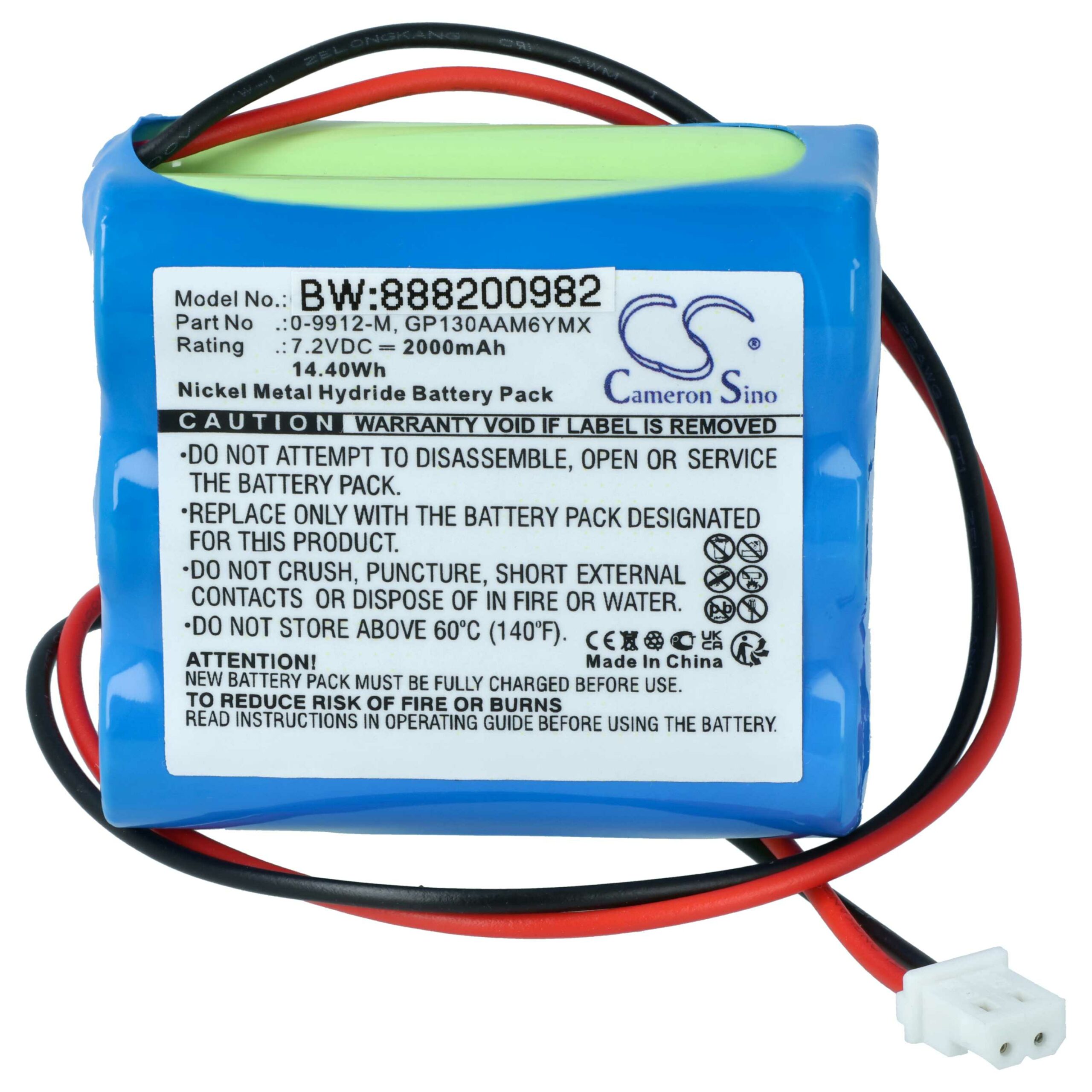 Bateria de Alarme vhbw 7.2V 2000mAh NiMH - Compatível com Visonic, SecureLink, BT (Pack 5x) - Image 3