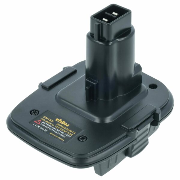 Adaptador de Bateria vhbw para Bateria Dewalt DC9096 - Ferramenta DIY (20 V Li-Ion para 18 V)