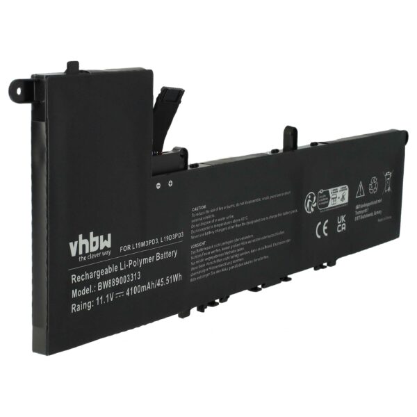 Bateria vhbw para Lenovo - 4100 mAh 11.1 V Li-polymer (substitui L19L3PD3, L19D3PD3, L19M3PD3, SB10V27762)