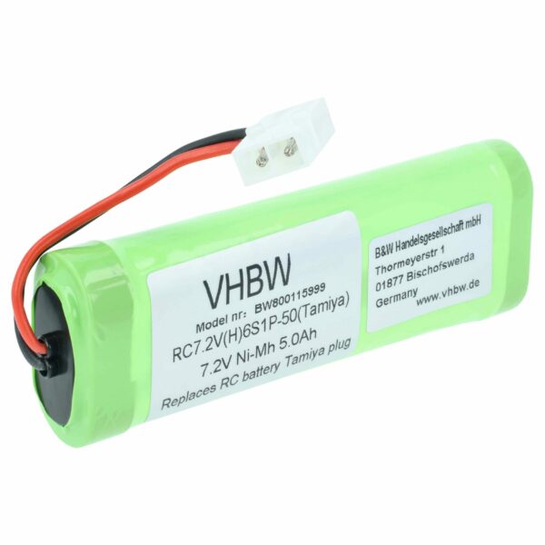 Bateria vhbw 5000 mAh 7.2V NiMH para Modelos Telecomandados Tamiya