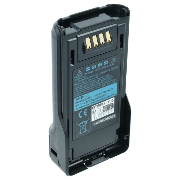 Bateria EXTENSILO para Rádio Kenwood KNB-L2M, KNB-L2, KNB-L1 - 3400 mAh 7.4 V