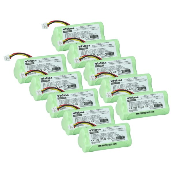 Pack 10x Bateria vhbw 82-67705-01 para Scanner Symbol Zebra - 800 mAh 3.6V