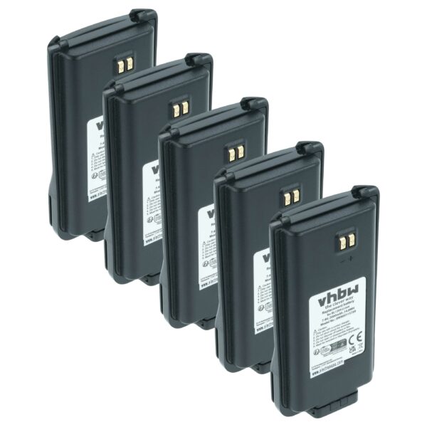 Bateria vhbw 5x para Rádio Hyt/Hytera BL2001, BL1204 - 2000 mAh 7.4V Li-Ion