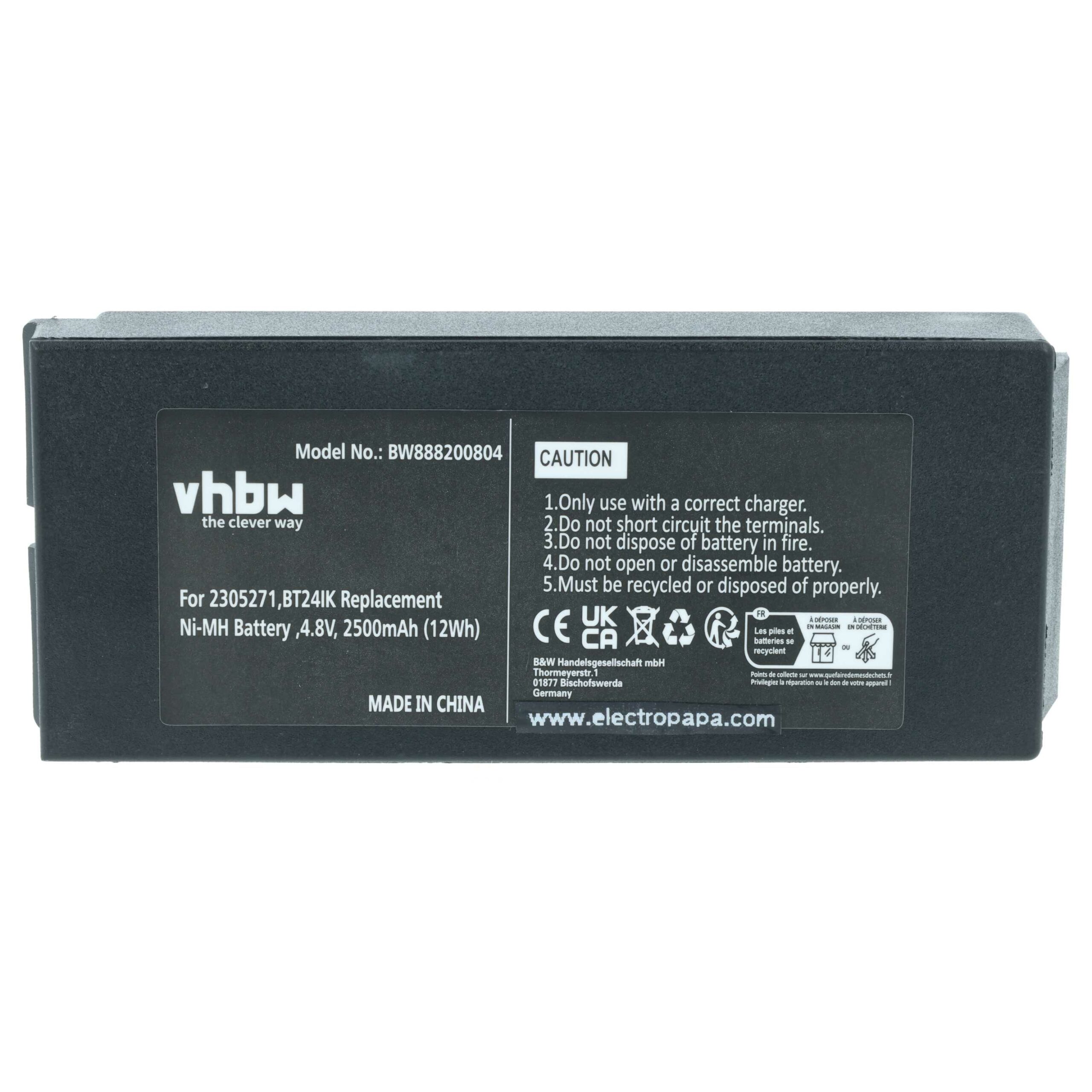 Bateria de Substituição vhbw para Danfoss 2305271, Telecomando Ikusi BT24IK - 2500 mAh - Image 3