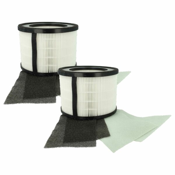 2x Filtros de Substituição para Leitz 2415142, 2415107 - Pré-filtro + HEPA + Carvão Ativado