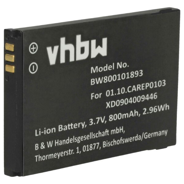 Bateria para Telemóvel vhbw substitui Doro XD0904009446 800 mAh 3.7 V Li-Ion