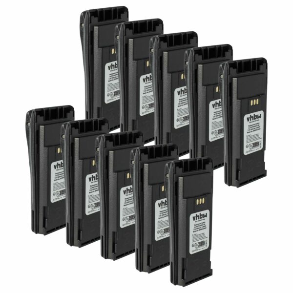 Bateria vhbw 10x para Motorola CP040, CP200d, DP1400 - 1800 mAh 7.2V NiMH