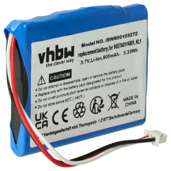 Bateria GPS vhbw para TomTom Via 135, 1405, 1505 - 900mAh, 3.7V