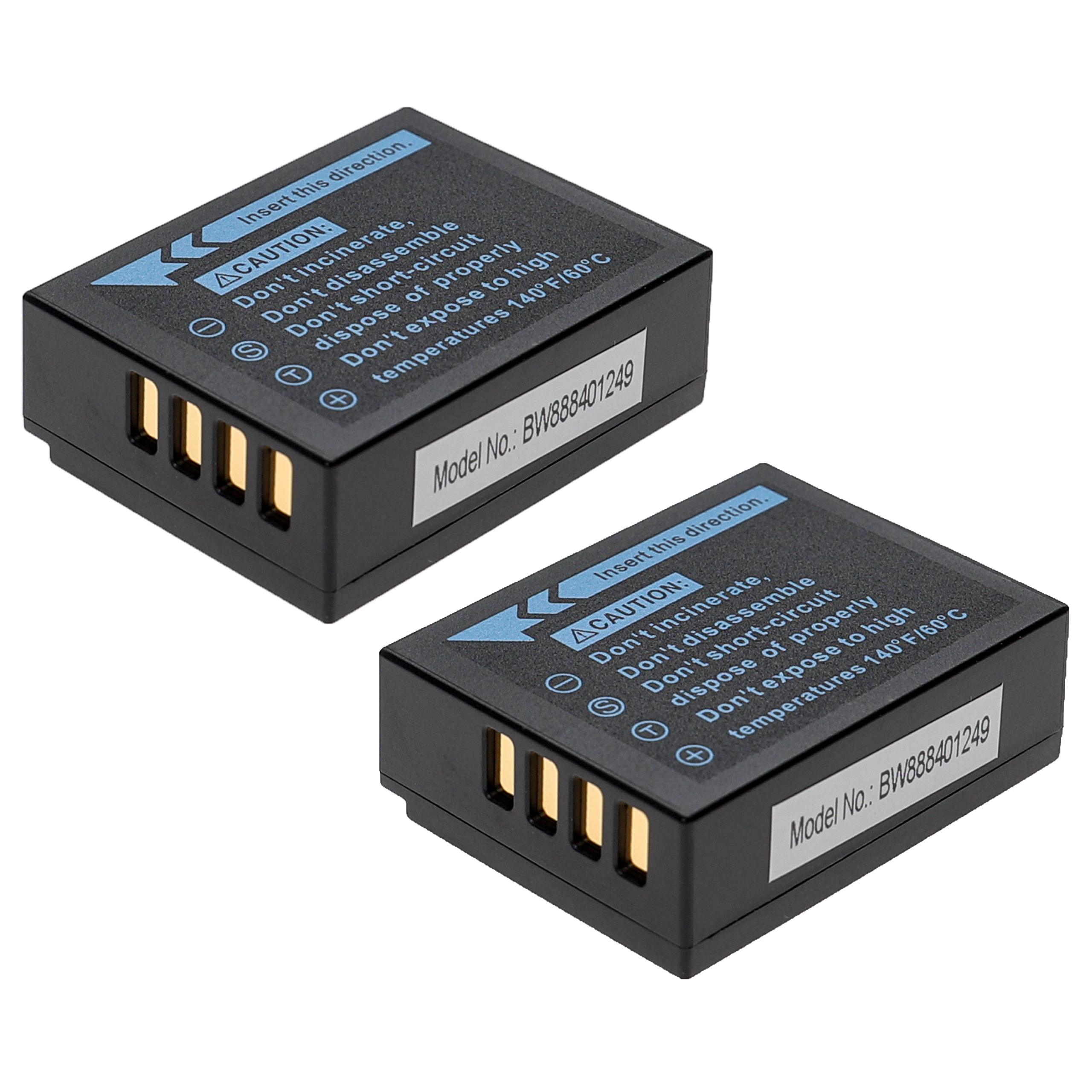 2x Baterias EXTENSILO para Fujifilm NP-W126, NP-W126s - 1140mAh, 7.2V