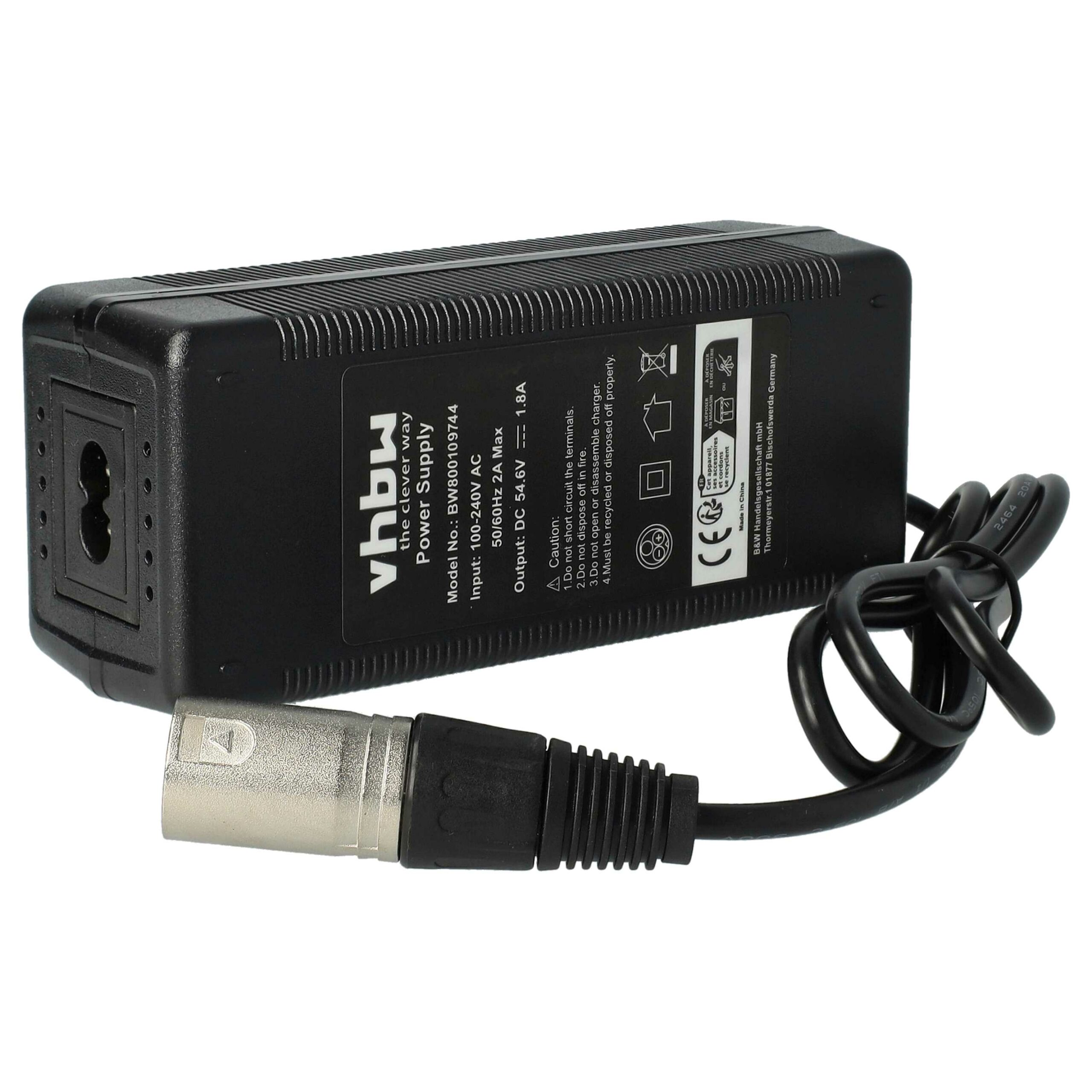 Carregador compatível vhbw para baterias de bicicleta elétrica NCM 48V - conectar XLR - Image 3