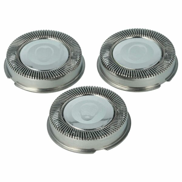 3 Cabeças de Corte vhbw para Philips HP1917, HQ2 - Prateado