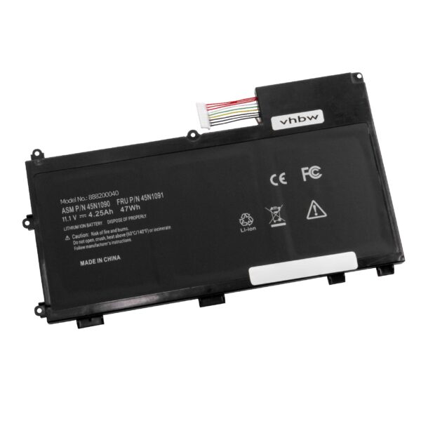 Bateria para Notebook Lenovo compatível com 45N1088, 121500077, 3ICP7/64/84, 45N1089, 45N1090 - 4250 mAh 11.1 V Li-Ion vhbw