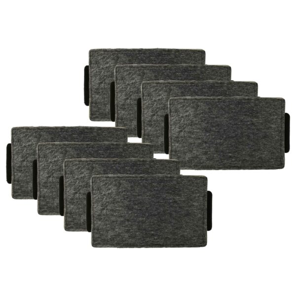 8x Filtro de Carvão Ativado para Coifa Miele 4002515094815 - 23,7 x 14,6 x 1,9 cm
