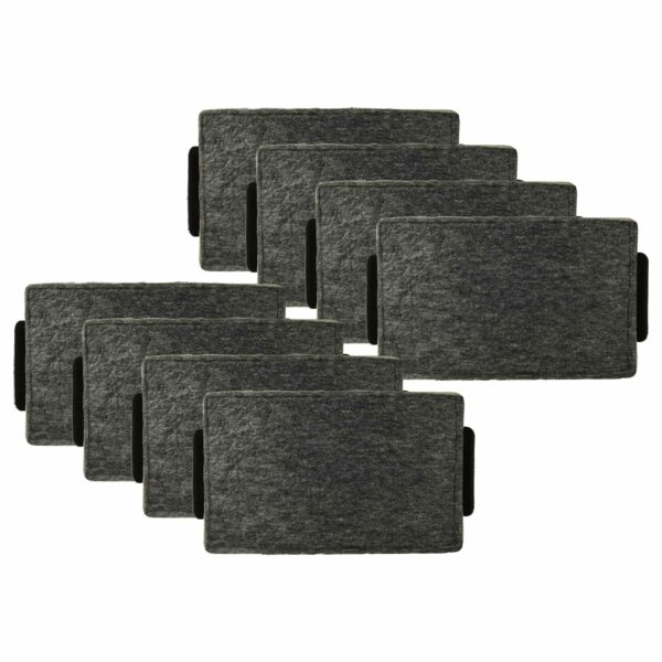 8x Filtro de Carvão Ativado para Coifa Miele 4002515094815 - 23,7 x 14,6 x 1,9 cm