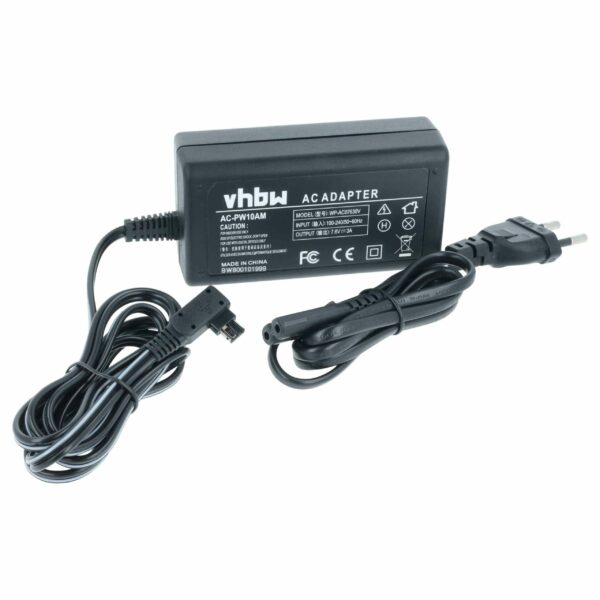 Adaptador de Alimentação vhbw para Câmaras Hasselblad e Sony - Substituição AC-PW10AM, 7.6V 3.0A