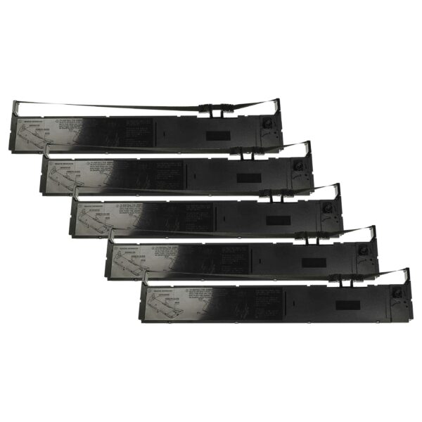5x Fita de Tinta vhbw para Epson DFX 9000, DFX 9000 N - Preto