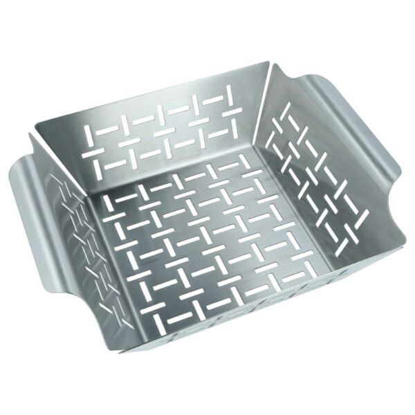 Cesto para Grelhar vhbw em Aço Inoxidável para Legumes, Carne e Peixe (Substitui Weber 6481)