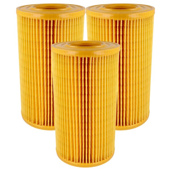 3x Filtro de cartucho vhbw para aspirador Allaway VCF/211ALL, laranja