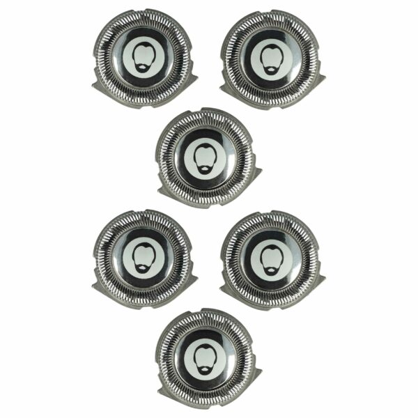 6 Cabeças de Corte vhbw para Philips SH30, SH30/50 - Preto/Prateado