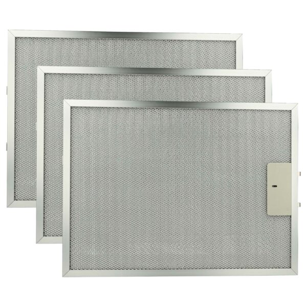 3x Filtro de Graxa Metálico de Longa Duração vhbw para AEG 4055107017, 50273708003