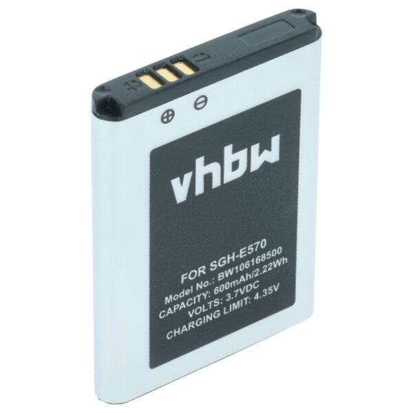 Bateria vhbw para telemóvel Samsung SGH-B110, SGH-E390, SGH-J700 - 600 mAh 3.7 V