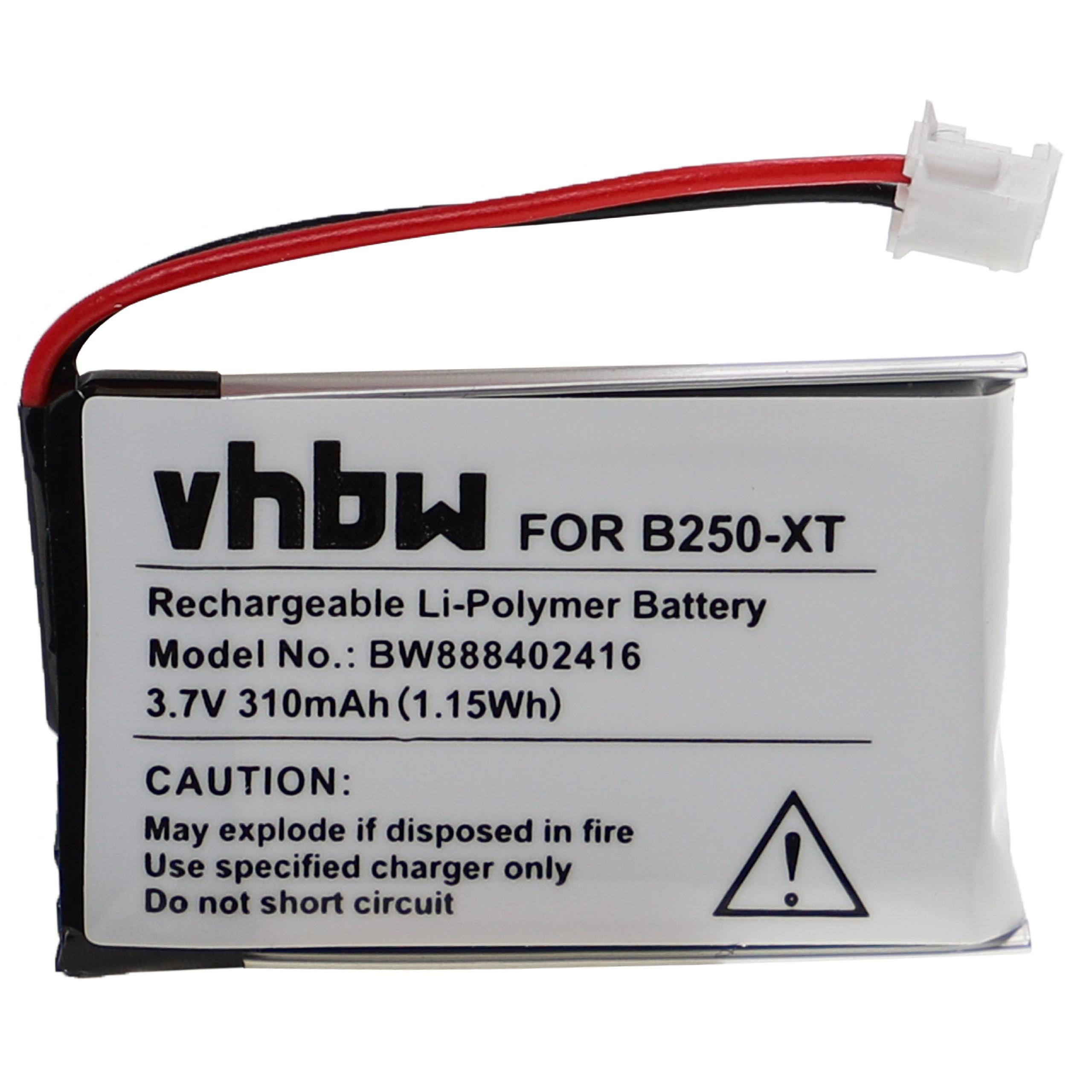 Bateria para Auriculares sem Fio AT&T 80-7428-01-00, 80-7927-00-00, 89-1343-00-00 - 310 mAh 3.7 V Li-polymer vhbw