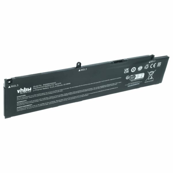 Bateria vhbw para Portátil Dell - 4150 mAh 15.2V Li-polymer (MV07R, W5W19, 0JJRRD)
