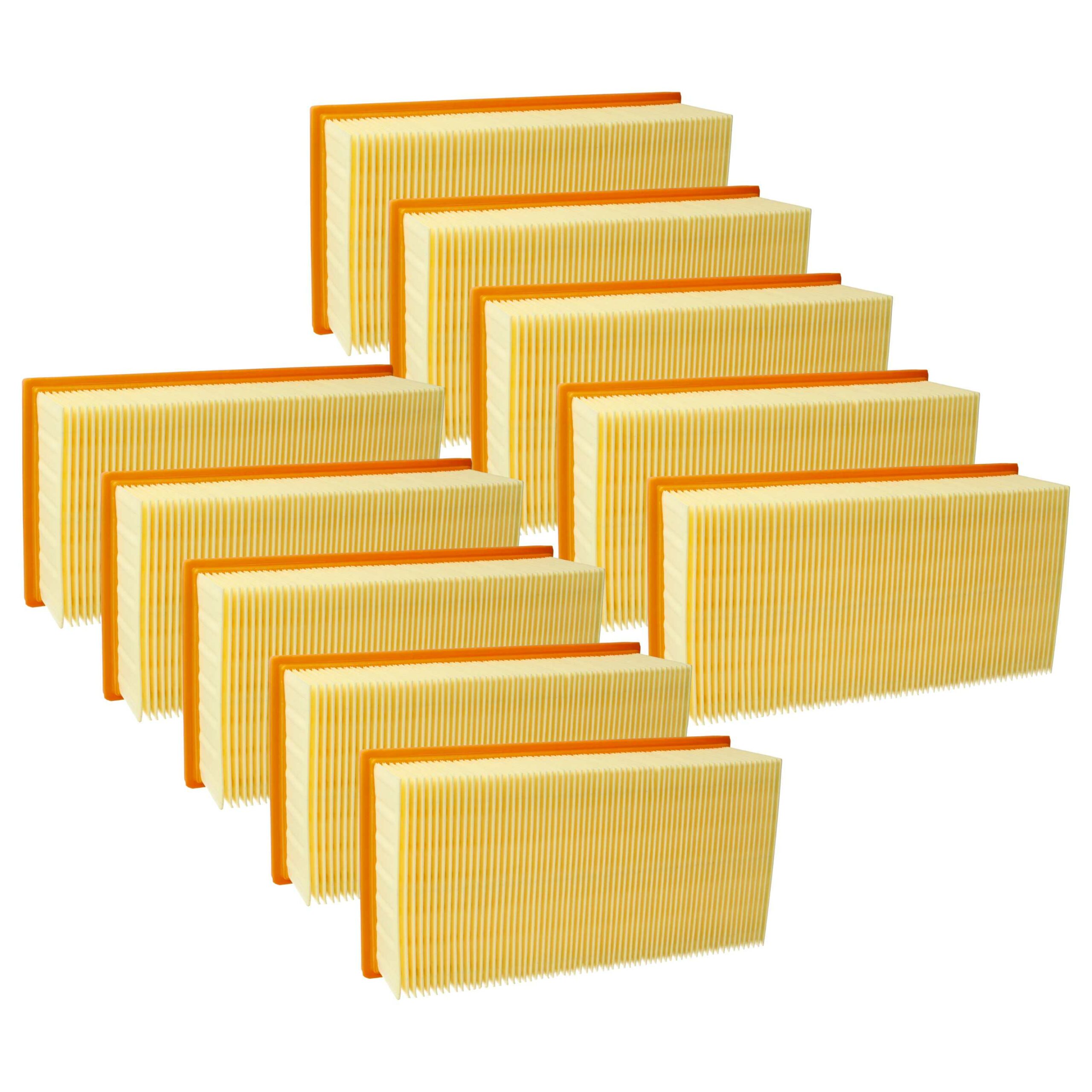 10x Filtro Plissado Plano vhbw substitui Festool 452923, 500558 para Aspirador Kränzle