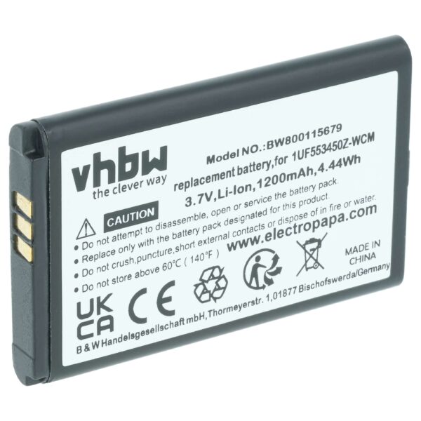 Bateria para Tablet Wacom/Bamboo - 1200 mAh 3.7V Li-Ion - vhbw
