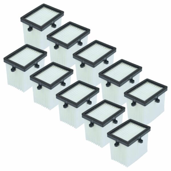 Conjunto de 10 Filtros de Ar vhbw para Rebarbadora Milwaukee M18 BOS125
