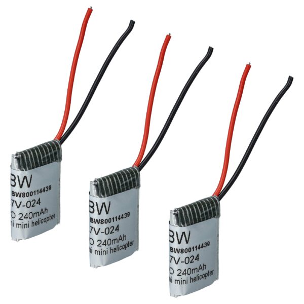 Bateria de Drone vhbw para Syma - 240 mAh 3.7 V Li-Ion (3x Baterias)