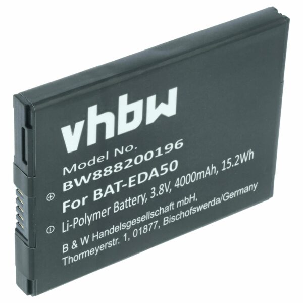 Bateria vhbw para Honeywell Scanpal EDA50, EDA50K, EDA51, EDA71 - 4000 mAh 3.8 V