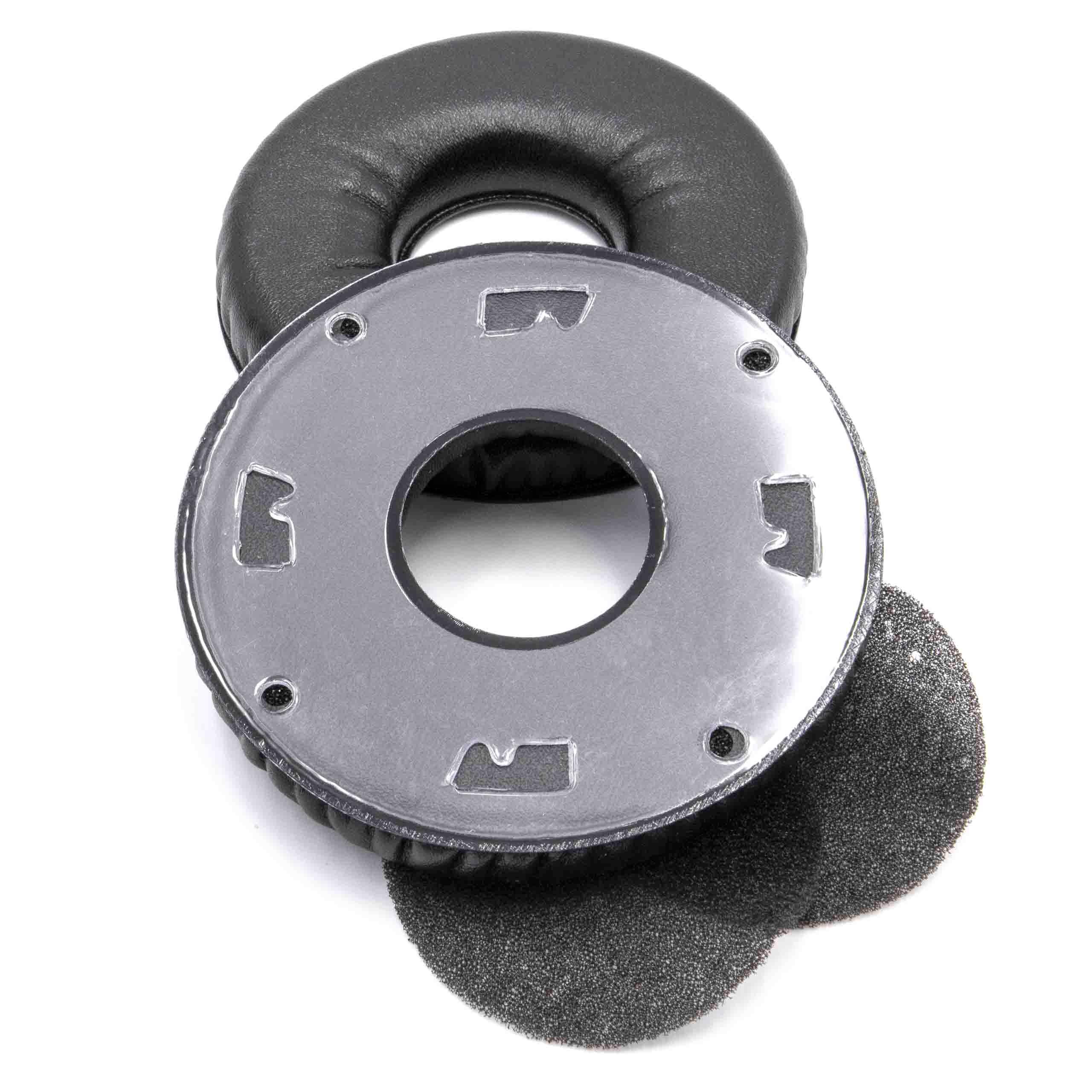 2x Almofadas para Auscultadores vhbw compatíveis com AKG K121, K141 - Poliuretano Preto - Image 2