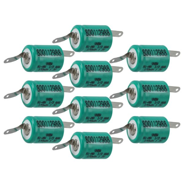 Baterias vhbw para Modelismo 10x 1/3AAA - 170 mAh 1.2 V NiMH