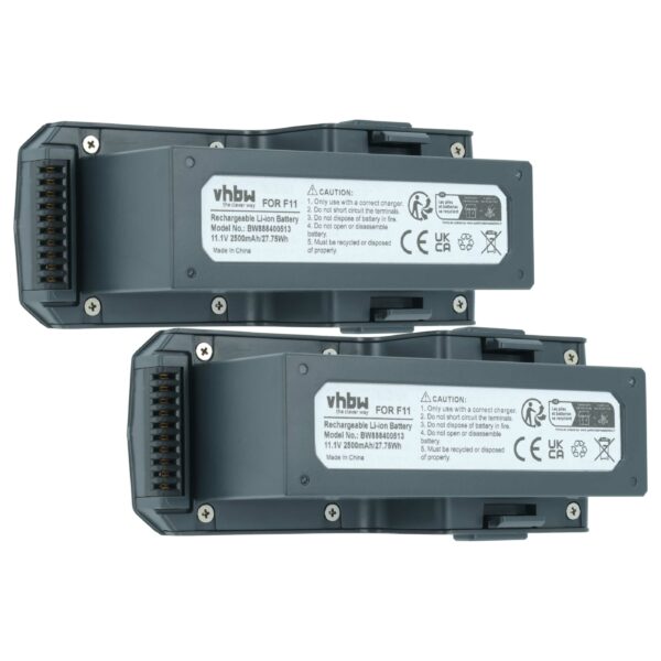 Bateria vhbw para Drone SJRC F11 GPS - 2500 mAh 11.1 V Li-polímero (Pack 2x)
