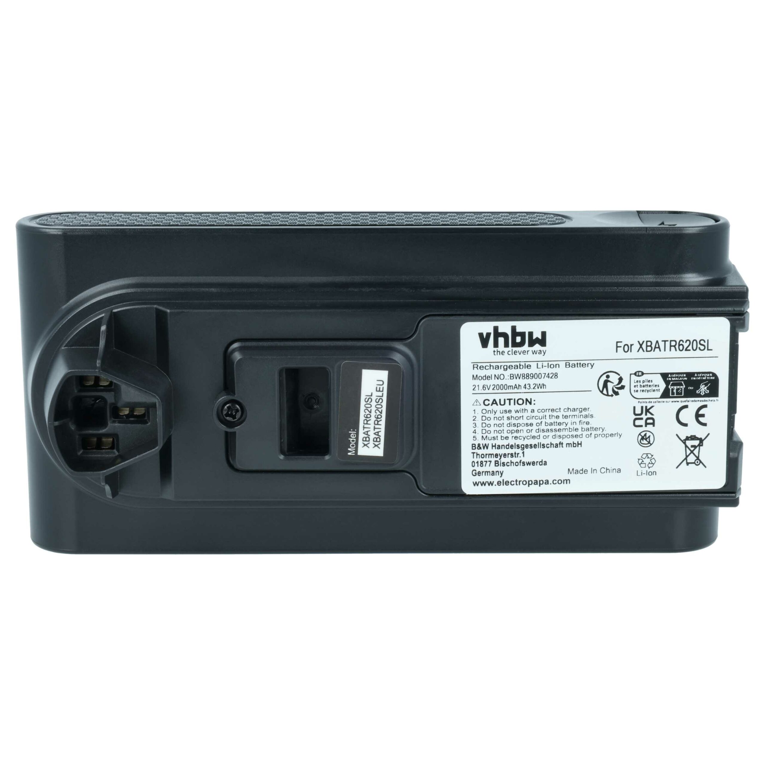 Bateria vhbw para aspirador Shark XBATR620SL (2000mAh, 21.6V, Li-Ion) - Image 3