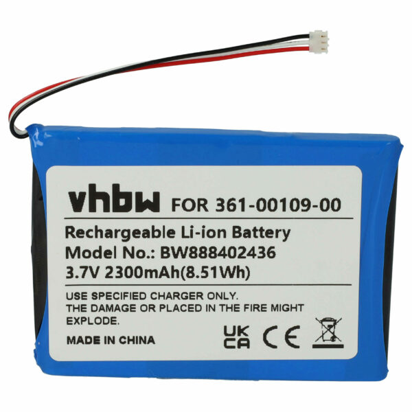 Bateria vhbw para Garmin GPS 361-00109-05, 361-00109-00 - 2300mAh, 3.7V