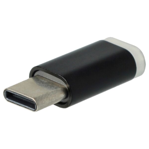 Adaptador USB C para Micro USB vhbw para Smartphone, Tablet e Portátil - Preto