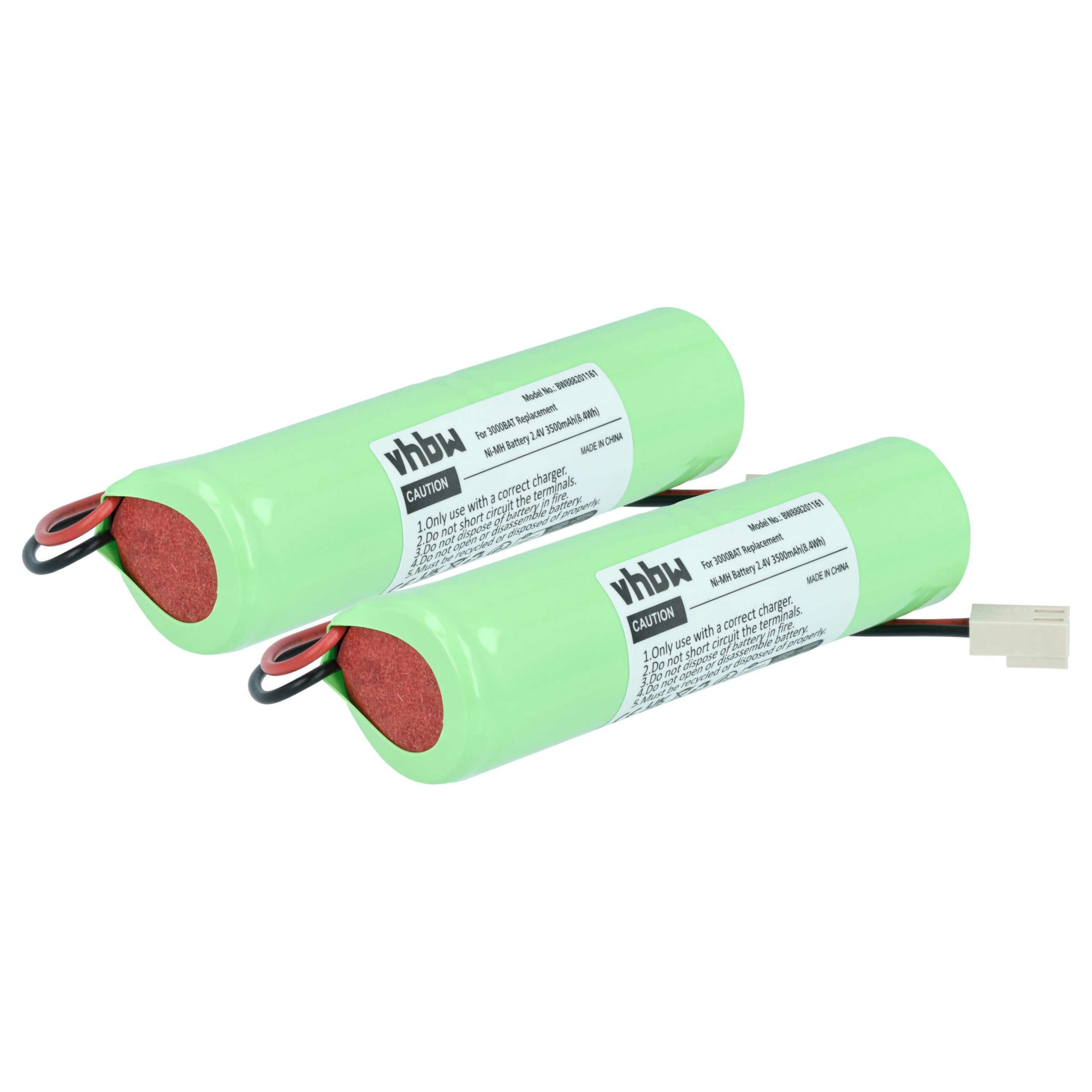 Bateria vhbw 2x para NOVIPro 3000BAT, 880BAT - 3500 mAh 2.4 V NiMH