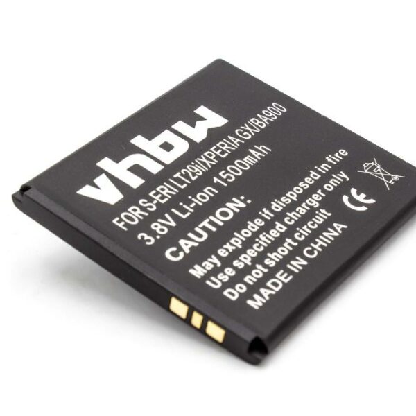Bateria de Telemóvel vhbw substitui Sony BA900 - 1500 mAh 3.8 V Li-Ion