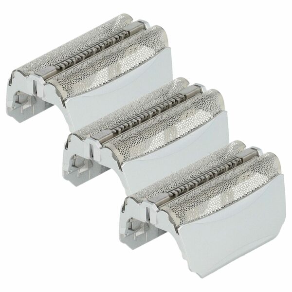 3x Lâminas de Barbear Duplas para Braun 51S, 51B - com Moldura, Prateado