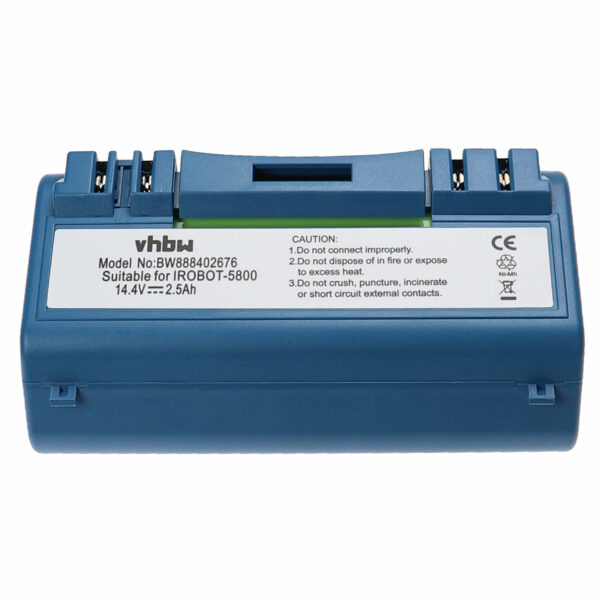Bateria vhbw compatível com iRobot 2500mAh 14.4V NiMH (substitui SP385-BAT, SP5832, 14904)