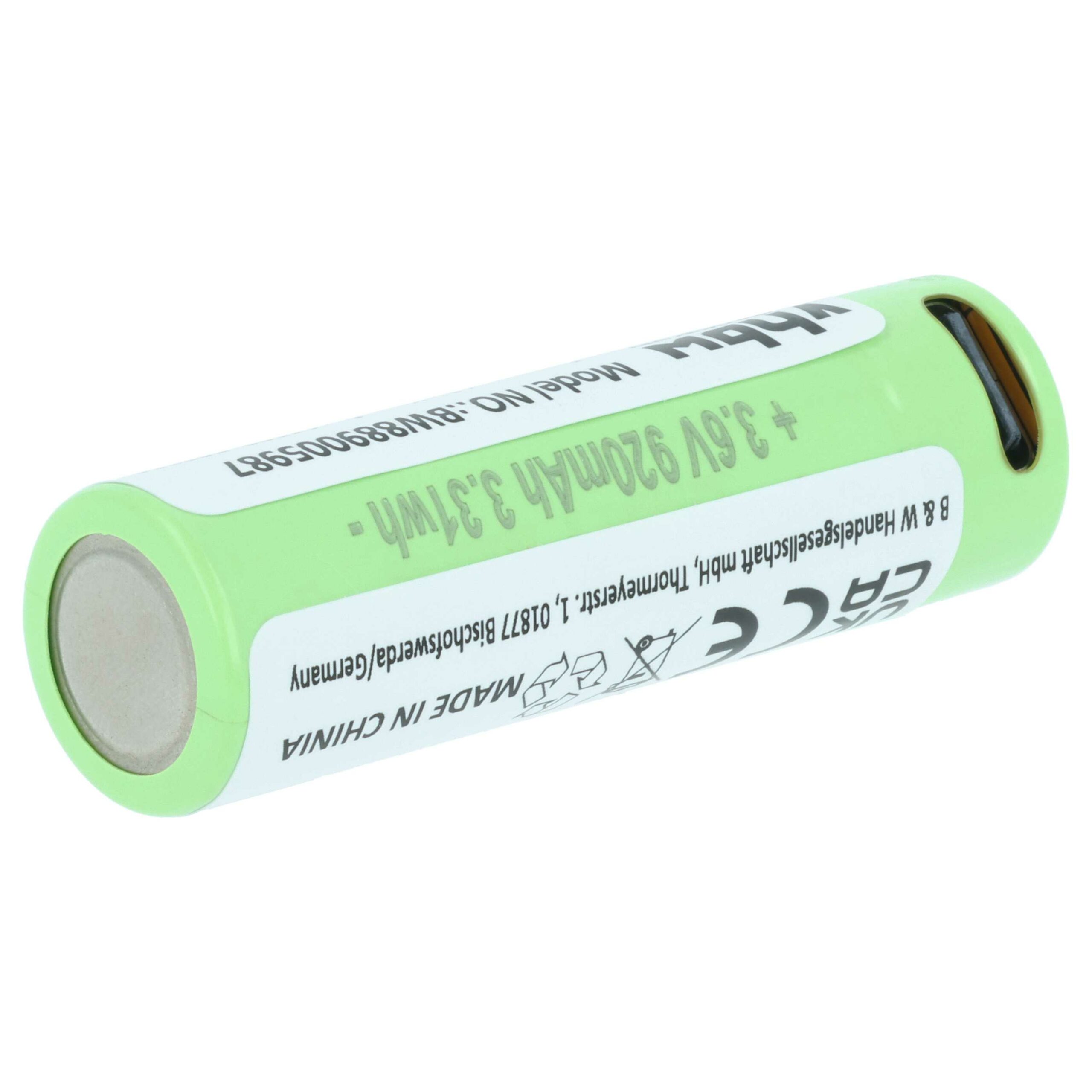 Bateria vhbw para Lanterna Ledlenser 502596 - 920 mAh 3.6 V Li-Ion - Image 2