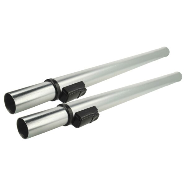 2x Tubo Telescópico para Aspirador Nilfisk 107403804 - 60-94cm - Preto/Prata vhbw