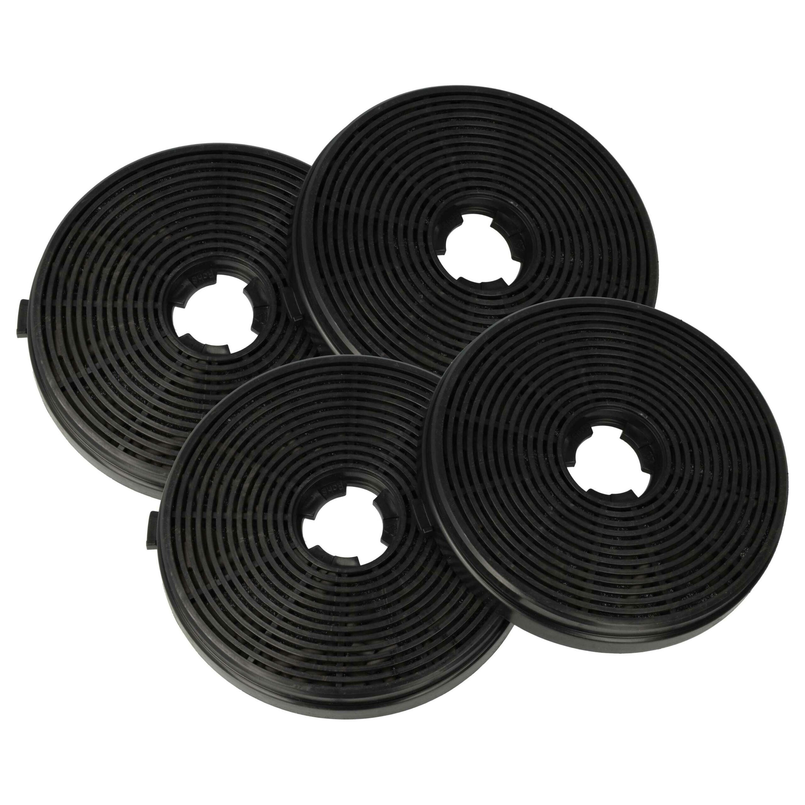 Filtro de Carvão Ativado vhbw para Coifa Respekta MIZ6000 - Pack de 4 Unidades